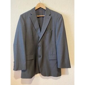 Hugo Boss Slim Fit Men's Blazer Size 40S Pasini2 Super 100 Gray Career Preppy
